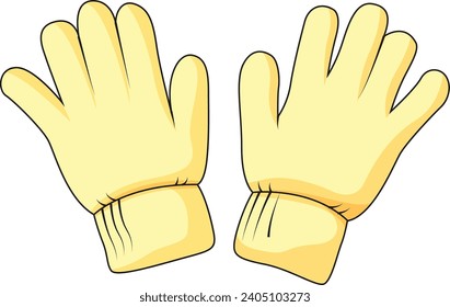 Hand gloves isolated vector on white background