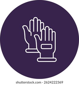 Guantes de mano Line Vector Icon Design