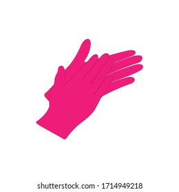 Hand gloves logo illustration template