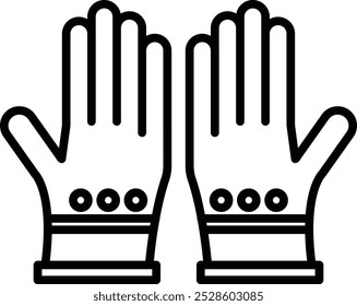 Guantes de mano Ilustración vectorial Icono detallado