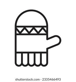 Hand Gloves, Warmth Vector Line Icon