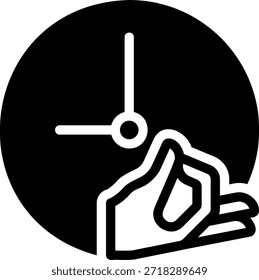 Vector de ilustración de icono de glifo de mano