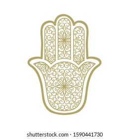 Hand of God, Ancient Middle Eastern amulet. vector