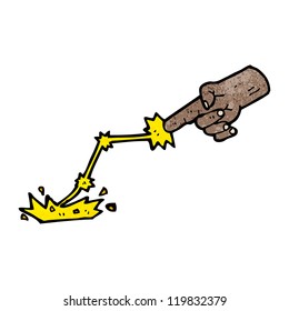 mano de la caricatura de dios