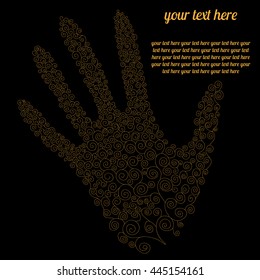 hand gold lace