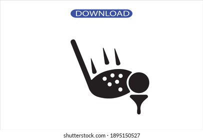 icono de golf manual o logotipo de gran calidad
