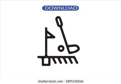icono de golf manual o logotipo de gran calidad