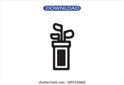 hand golf icon or large quality logo symbol