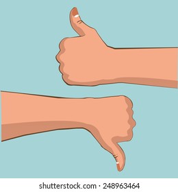 Hand good and bad action