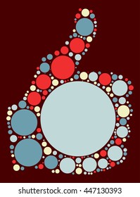 hand good shape vector design by color point