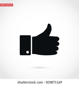 hand. good vector, flat design best vector icon