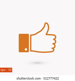 hand good vector, flat design best vector icon