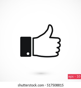 hand good vector, flat design best vector icon