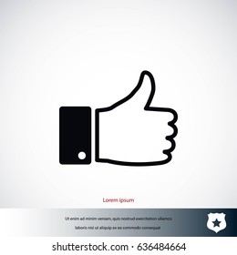 hand good vector, flat design best vector icon