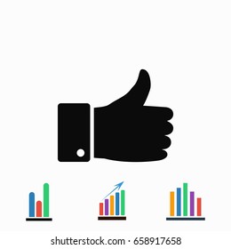 hand. good vector, flat design best vector icon