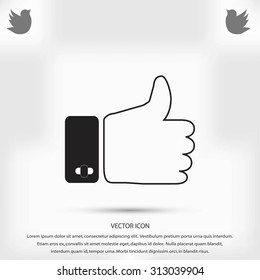  hand. good vector icon