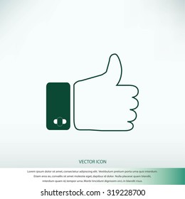   hand. good vector icon