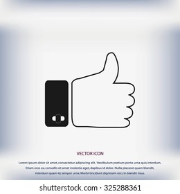   hand. good vector icon