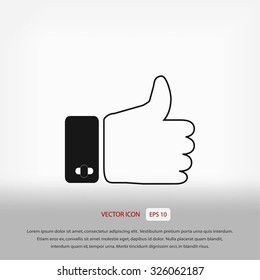   hand. good vector icon