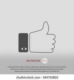   hand. good vector icon