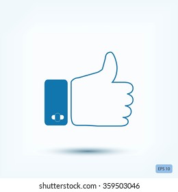  hand. good vector icon