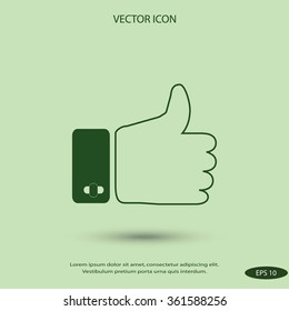   hand. good vector icon