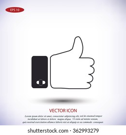   hand. good vector icon
