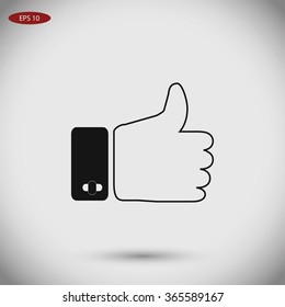   hand. good vector icon