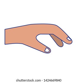 Hand grabbing cartoon isolated symbol vector illustration graphic design