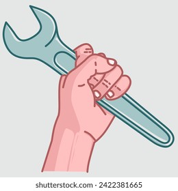 Captura de mano de un vector de llave
