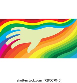 hand with gradation color