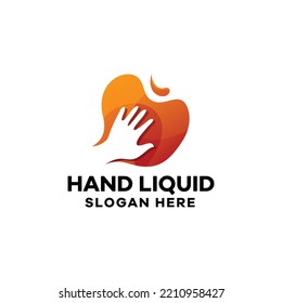 Hand Gradient Logo Illustration Template