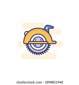 Hand Grander vector filled outline icon style illustration. EPS 10 file 