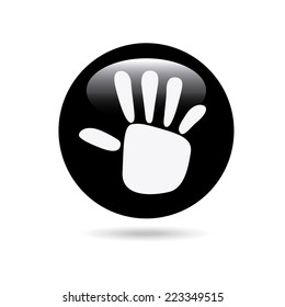 hand graphic design , vector illustration