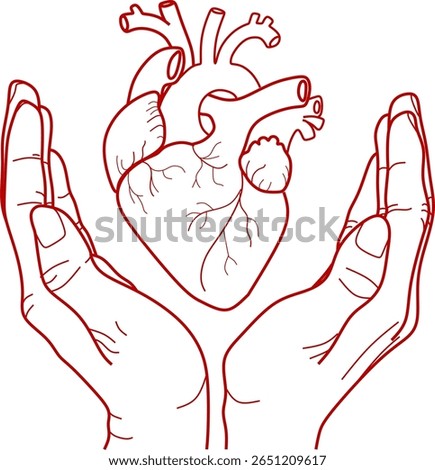 a hand grasping the heart