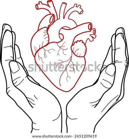 a hand grasping the heart