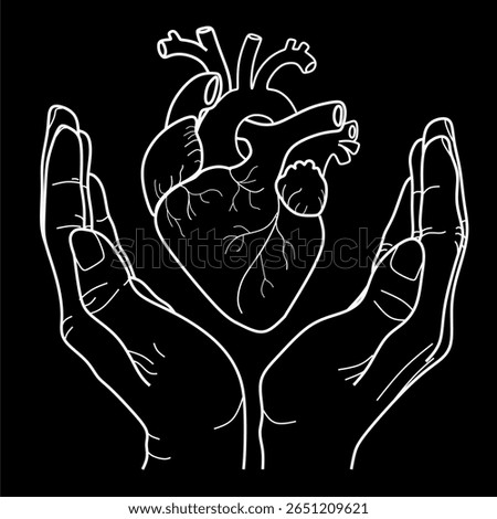 a hand grasping the heart
