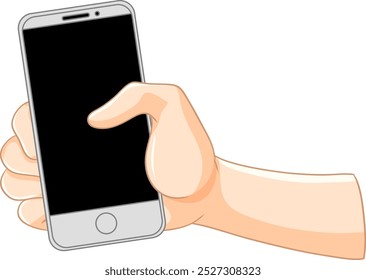 A hand grasping a modern smartphone device