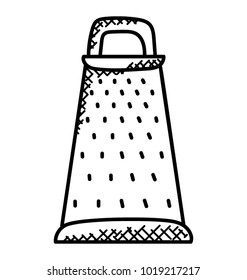 
Hand grater hand drawn doodle icon 
