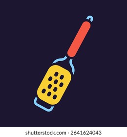 Hand grater. Kitchenware icon. Color vector kitchen utensil and tool. Cutlery illustration