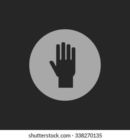 hand gray vector icon