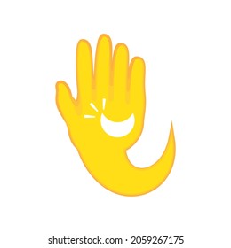 icono plano de gesto de saludo a mano