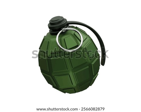 hand grenade 3d vector military icon rendering illustration