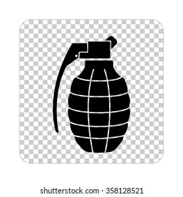 hand grenade -  black vector icon