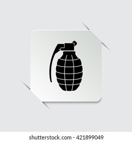 hand grenade  - black vector icon