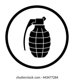 hand grenade  - black vector icon