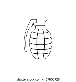 hand grenade   black vector icon