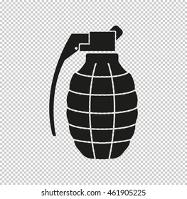 hand grenade -  black vector icon