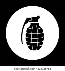 hand grenade  - black vector icon