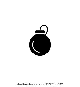 hand grenade black white vector illustration